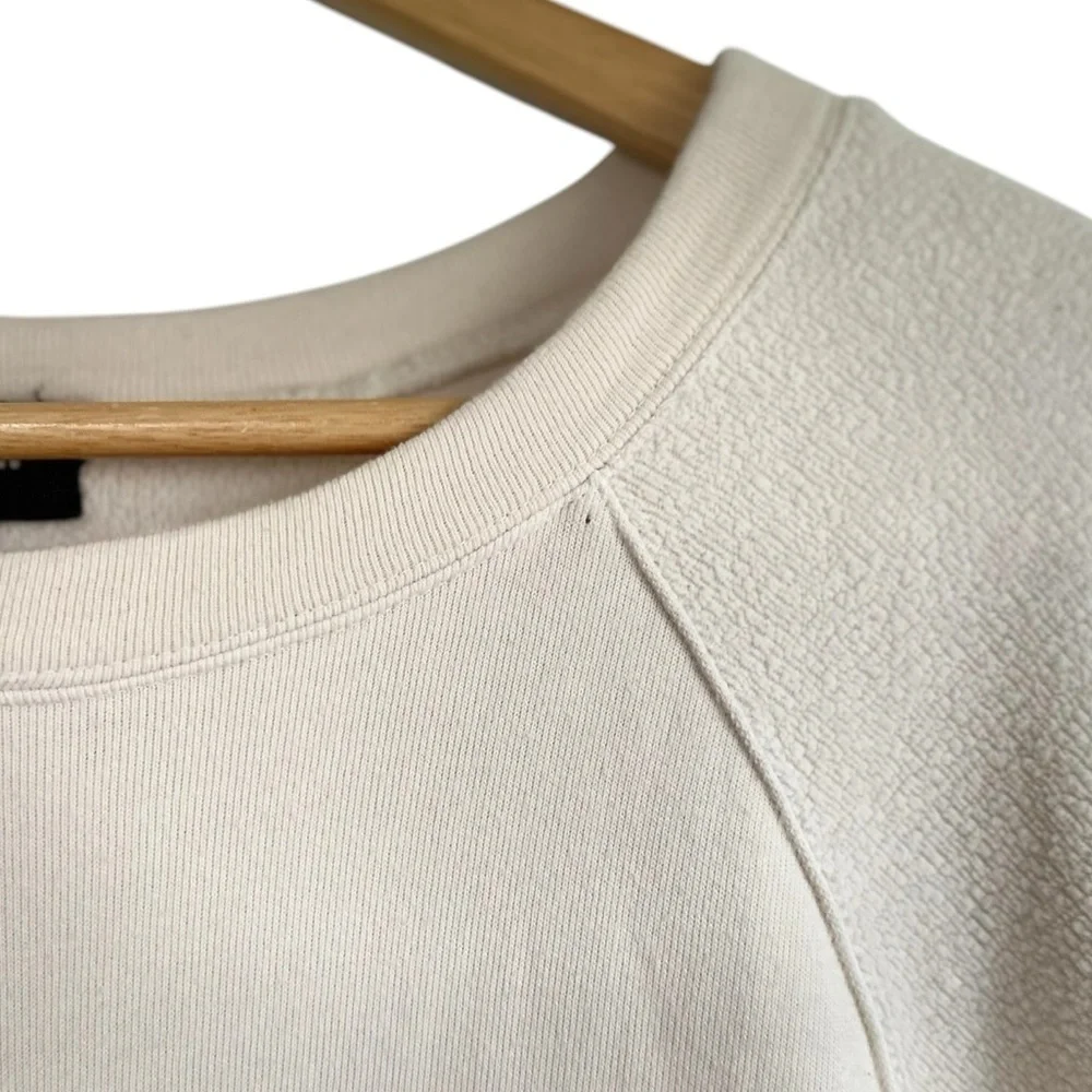 Monrow Women's Reverse Mix Teddy Fleece Sweatshirt W/Side Zipper
